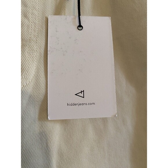 Women’s Hidden Tracey Sz 31 Cream Straight Distressed Button Fly High Rise Jeans - Picture 4 of 12